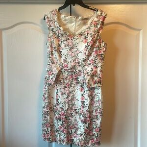 Cute pink and green dress perfect for brunch or church